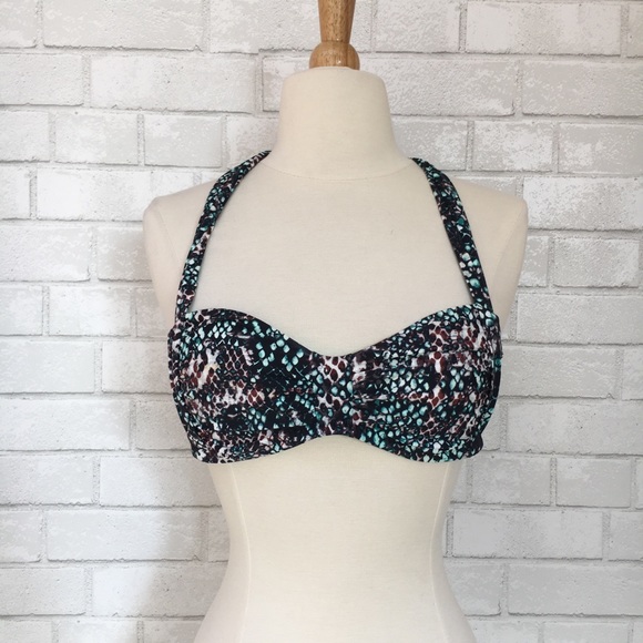 snakeskin bathing suit top